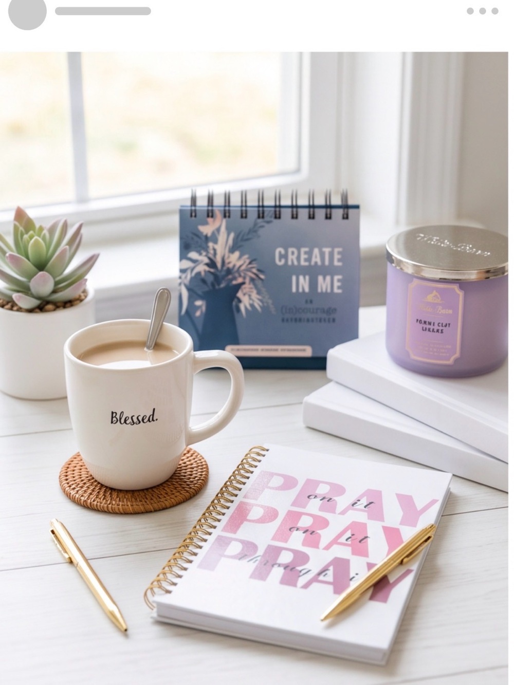 Ray Dunn Mug & 'PRAY' Notebook and Lavender Candle - NWT prayer calendar